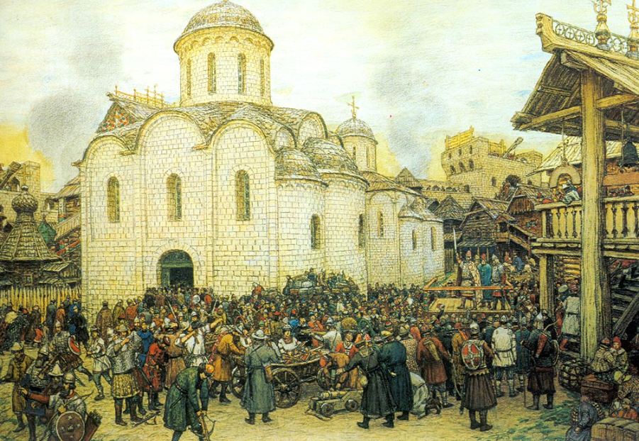 1382. набеги ордынцев (оборона от Тохтамыша. васнецов) 1382. набеги ордынцев (оборона от Тохтамыша. васнецов)